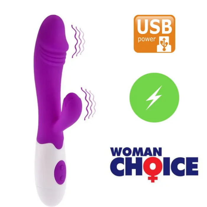 Вибратор кролик для клитора и точки G зарядка через USB
