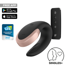 SATISFYER 'DOUBLE LOVE CONNECT APP', 8,5 СМ, С ПУЛЬТОМ ДИСТАНЦИОННОГО УПРАВЛЕНИЯ