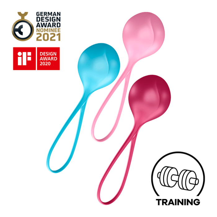 SATISFYER «УКРЕПЛЯЮЩИЕ ШАРЫ» - 62‑98 ГРАММОВ, 3 ШТ.