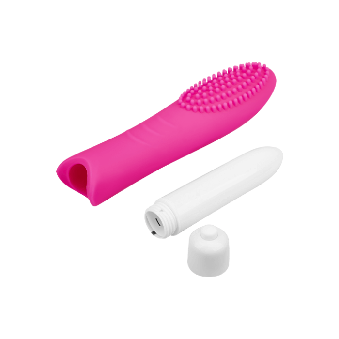 Мини-вибратор из силикона с шипами, 12,5 см