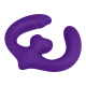 ДВОЙНОЙ ВИБРАТОР СО СТИМУЛЯТОРОМ КЛИТОРА, 16,3 СМ