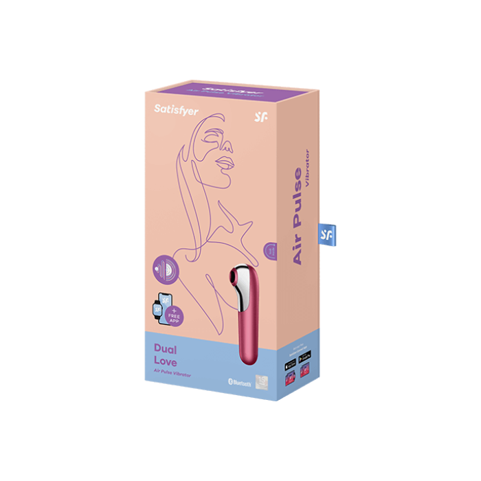 SATISFYER 'DUAL LOVE CONNECT APP', ВИБРАТОР + ИГРУШКА С ВОЛНОЙ ДАВЛЕНИЯ