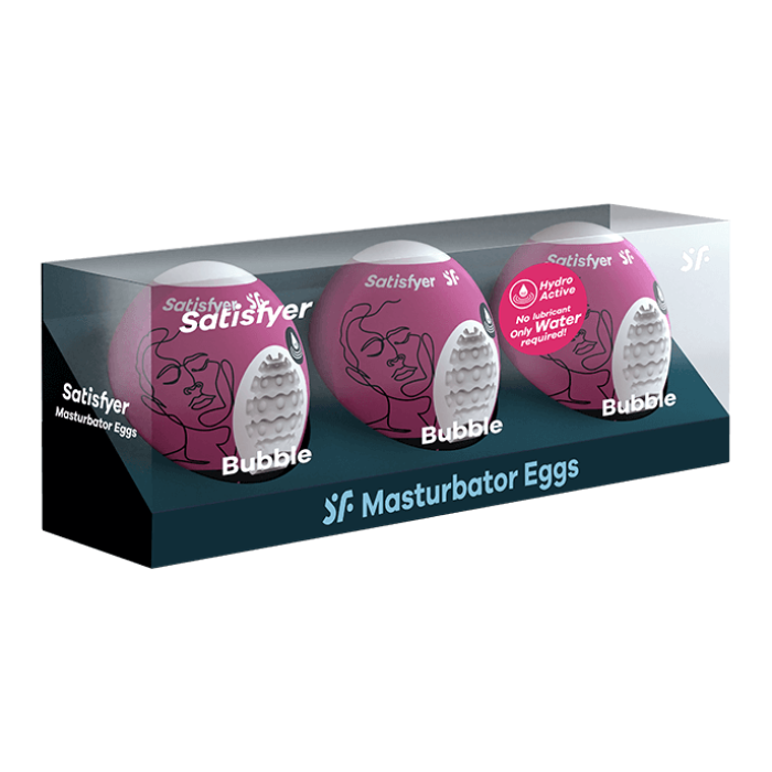 SATISFYER 'МАСТУРБАТОР ЯЙЦО - ПУЗЫРЬ', 3 ШТ.
