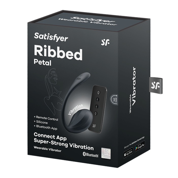 SATISFYER 'RIBBED PETAL CONNECT APP', 11 СМ