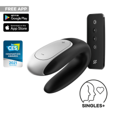 SATISFYER 'DOUBLE FUN CONNECT APP', 9,5 СМ, С ПУЛЬТОМ ДИСТАНЦИОННОГО УПРАВЛЕНИЯ