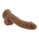 '7" ФАЛЛОИМИТАТОР ИЗ НАТУРАЛЬНОЙ КОЖИ', 23,5 СМ
