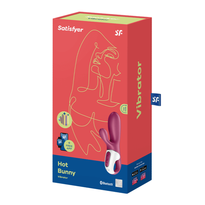 ЗАДОВОЛЮВАЧ "HOT BUNNY CONNECT APP", 17,5 СМ, 17,5 СМ