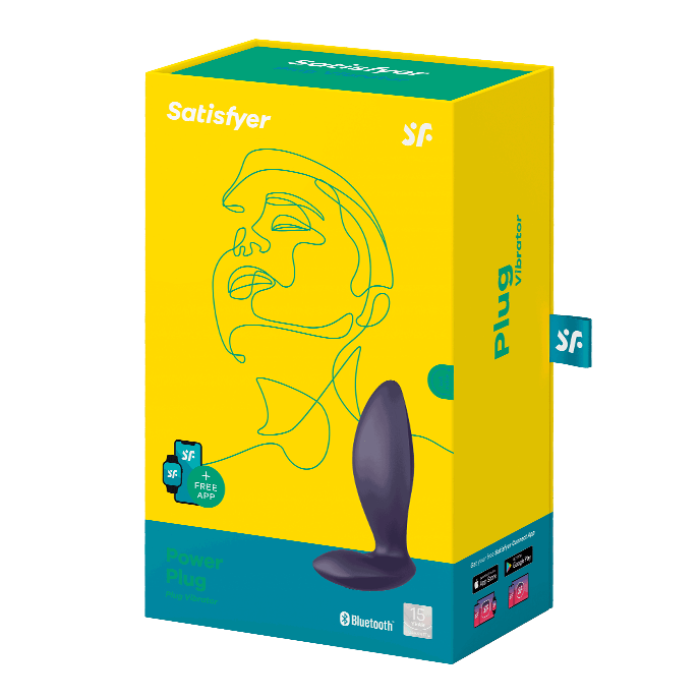 SATISFYER «POWER PLUG», 9 СМ, С ПРИЛОЖЕНИЕМ