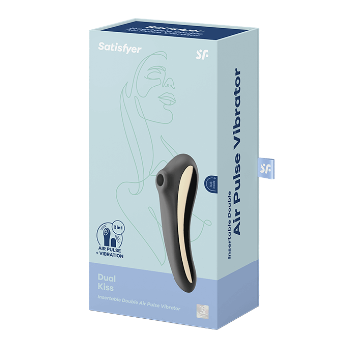 SATISFYER 'DUAL KISS', 2:1 ВИБРАТОР + ИГРУШКА С ВОЛНОЙ ДАВЛЕНИЯ