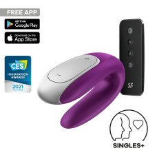 SATISFYER 'DOUBLE FUN CONNECT APP', 9,5 СМ, С ПУЛЬТОМ ДИСТАНЦИОННОГО УПРАВЛЕНИЯ