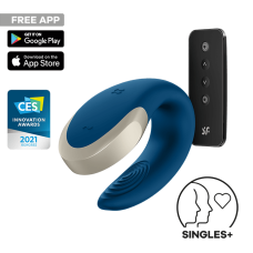 SATISFYER 'DOUBLE LOVE CONNECT APP', 8,5 СМ, С ПУЛЬТОМ ДИСТАНЦИОННОГО УПРАВЛЕНИЯ
