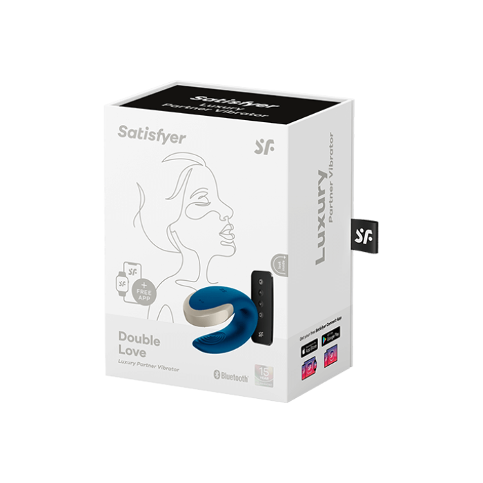 SATISFYER "DOUBLE LOVE CONNECT APP", 8,5 СМ, З ДИСТАНЦІЙНИМ КЕРУВАННЯМ