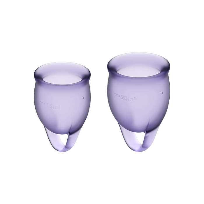 SATISFYER 'FEEL CONFIDENT - НАБОР МЕНСТРУАЛЬНЫХ ЧАШЕК', 15 и 20 мл