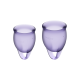 SATISFYER 'FEEL CONFIDENT - НАБОР МЕНСТРУАЛЬНЫХ ЧАШЕК', 15 и 20 мл