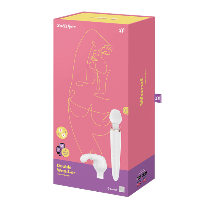 SATISFYER 'DOUBLE WAND-ER CONNECT APP', 34 СМ