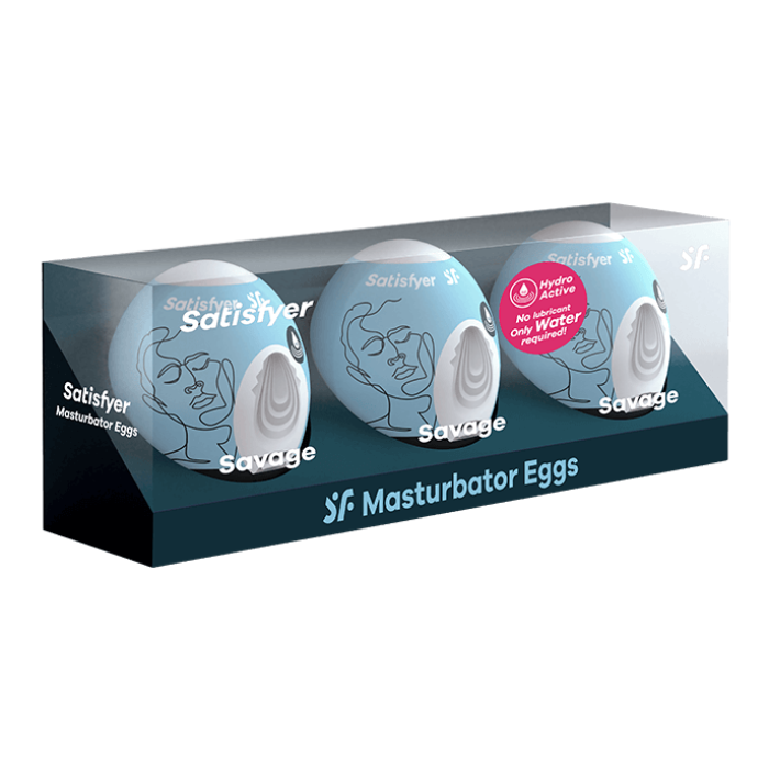 SATISFYER 'МАСТУРБАТОР ЯЙЦО - SAVAGE', 3 ШТ.