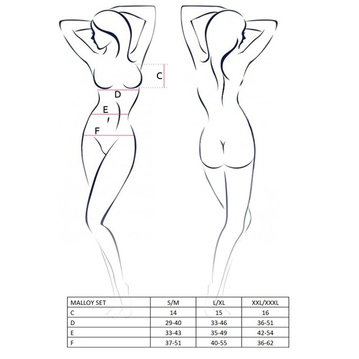 Костюм зайки Passion MALLOY SET XXL/XXXL, трусики, топик и ушки