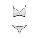 Комплект белья Passion ORIHIME SET XXL/XXXL, white, стрепы, лиф и трусики