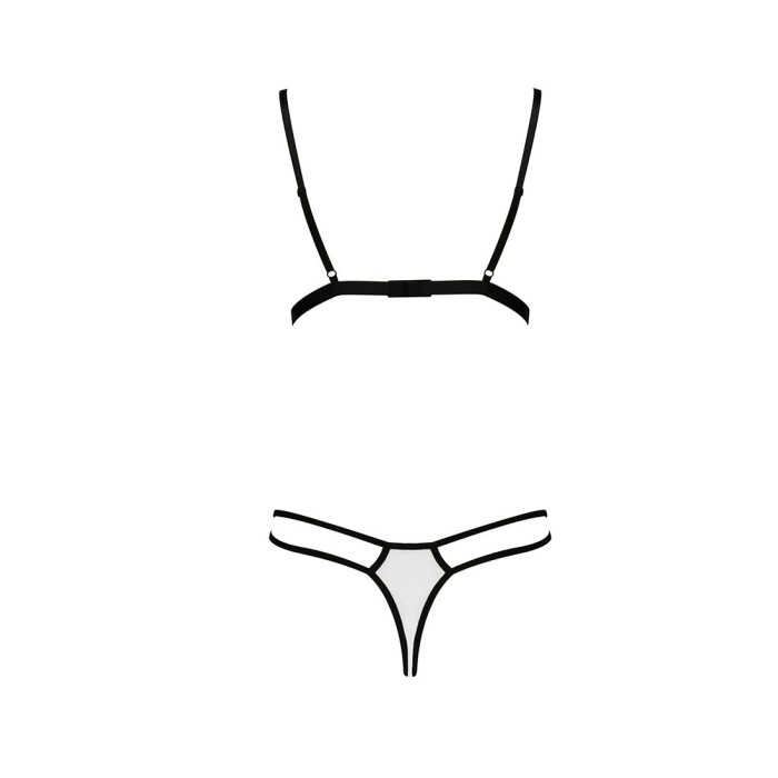 Комплект белья Passion ORIHIME SET XXL/XXXL, white, стрепы, лиф и трусики