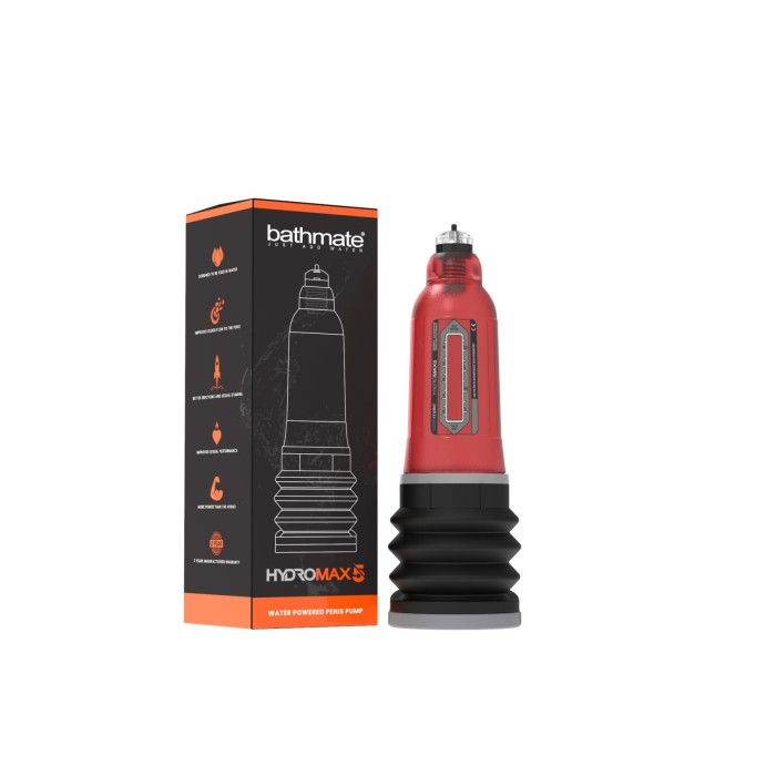 Гидропомпа Bathmate Hydromax 5 Red, для члена длиной от 7,5 до 12,5см, диаметр до 4,5 см