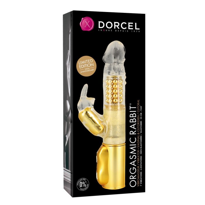 Вибратор-кролик Dorcel Orgasmic Rabbit Gold с жемчужным массажем