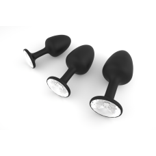 Анальна пробка Dorcel Geisha Plug Diamond L з кулькою всередині, створює вібрації, макс. діаметр 4см