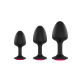 Анальна пробка Dorcel Geisha Plug Ruby L з кулькою всередині, створює вібрації, макс. діаметр 4 см