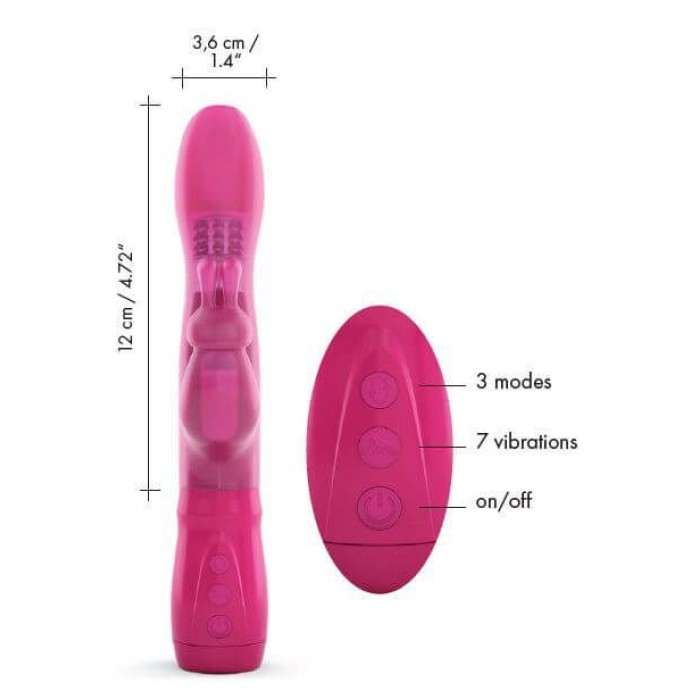 Вибратор Dorcel Furious Rabbit с вращением и возвратно-поступательными движениями головки, вибрация