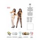 Бодістокінг Passion BS008 white, комбінезон, імітація панчіх і пояса