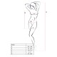 Бодистокинг Passion BS026 white, платье-сетка на бретелях