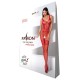Бодістокінг Passion BS069 red, комбінезон, імітація панчох і боді