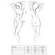 Комплект белья Passion Exclusive BRIDA SET OpenBra L/XL, black, трусики-танга, пояс, открытый лиф