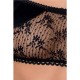 Комплект белья Passion Exclusive PETRA SET L/XL, black, стринги, широкий пояс, лиф-топик