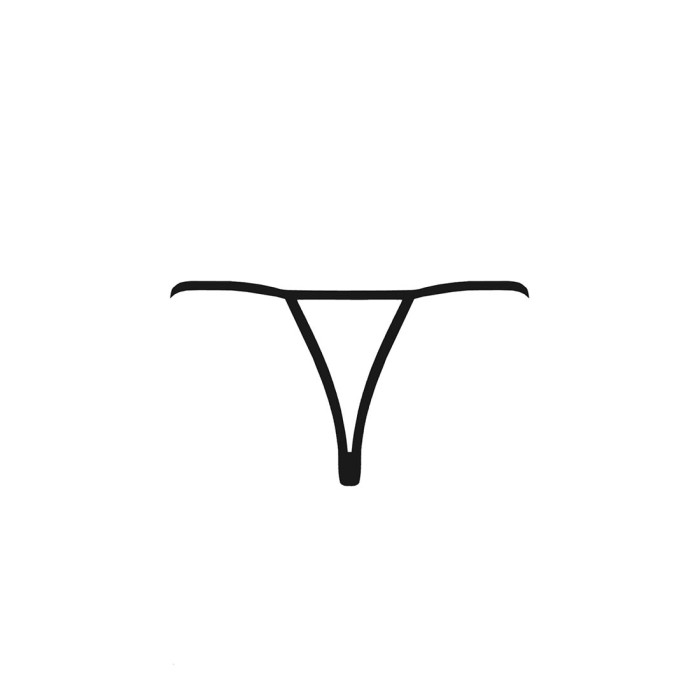 Трусики кружевные с доступом Passion Exclusive VIOLANTE THONG L/XL, black