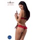 Комплект белья Passion Exclusive CHERRY SET OpenBra L/XL, red, открытый лиф, трусики-юбочка