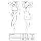 Корсет с декольте Passion ERZA CORSET XXL/XXXL, black, пажи, трусики, полупрозрачный