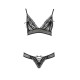 Комплект белья Passion ERZA SET S/M, black, лиф и трусики
