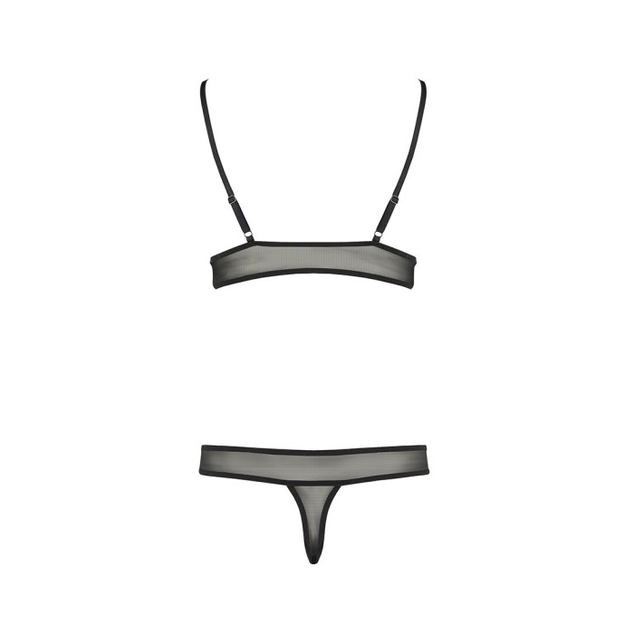 Комплект белья Passion ERZA SET S/M, black, лиф и трусики