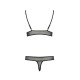 Комплект белья Passion ERZA SET XXL/XXXL, black, лиф и трусики