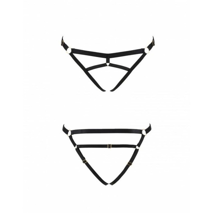Трусики-стринги из стреп Passion Exclusive KELIS THONG L/XL, black