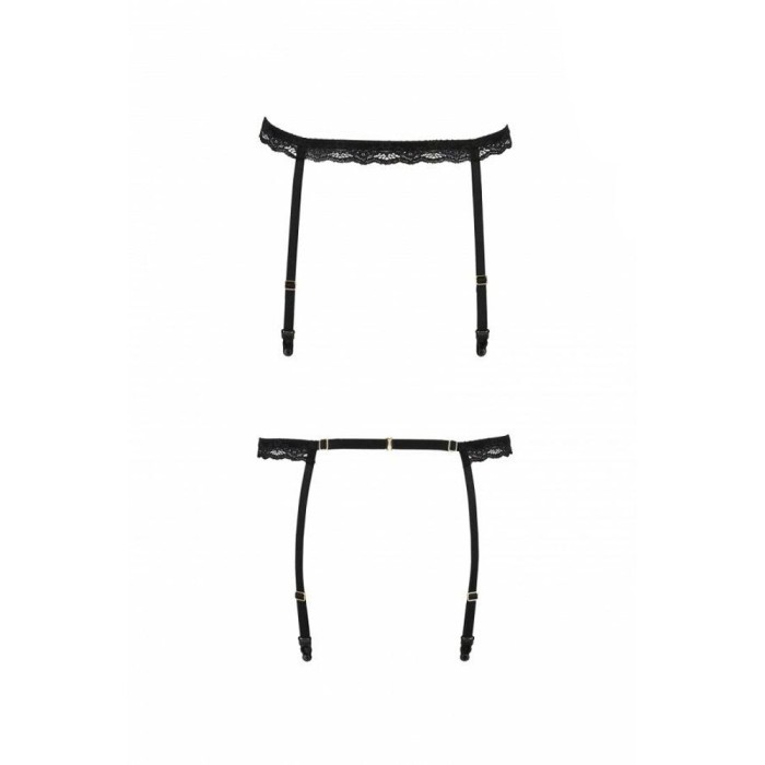 Пояс-стрепы для чулок Passion Exclusive SHELLY GARTER BELT S/M, black