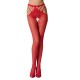 Эротические колготки-бодистокинг Passion S001 red, с доступом и с открытыми бедрами