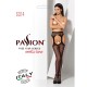Кружевные колготки-бодистокинги Passion S014 One Size, Black, имитация чулок и пояса с гартерами