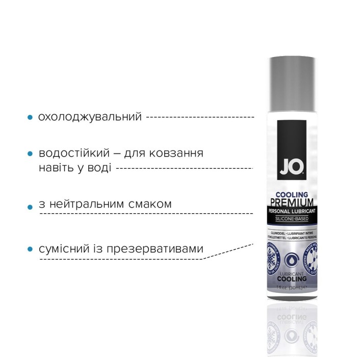 Охлаждающий лубрикант на силиконовой основе JO PREMIUM — COOLING (30 мл)