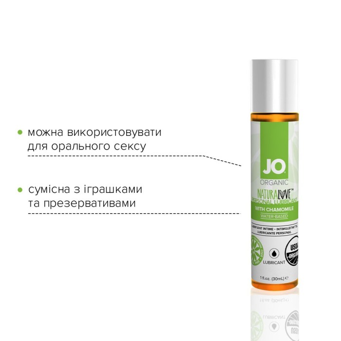 Распродажа!!! Смазка на водной основе System JO NATURALOVE - ORGANIC (30 мл) (срок 08.2025)