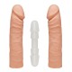 Фалоімітатор подвійний Doc Johnson The D - Double D - 16 Inch - ULTRASKYN, діаметр 4,4 см, Vack-U-Lo