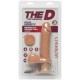 Фалоімітатор Doc Johnson The D - Perfect D - Vibrating 7 Inch With Balls - ULTRASKYN, діаметр 4,5 см