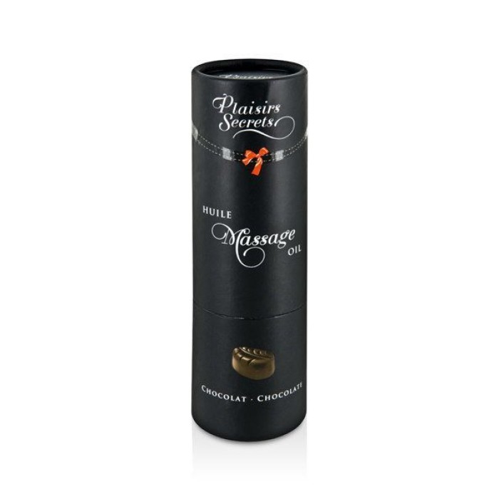 Массажное масло Plaisirs Secrets Chocolate (59 мл) с афродизиаками, съедобное, подарочная упаковка