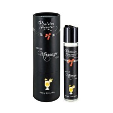 Массажное масло Plaisirs Secrets Pina Colada (59 мл) с афродизиаками, съедобное, подарочная упаковка