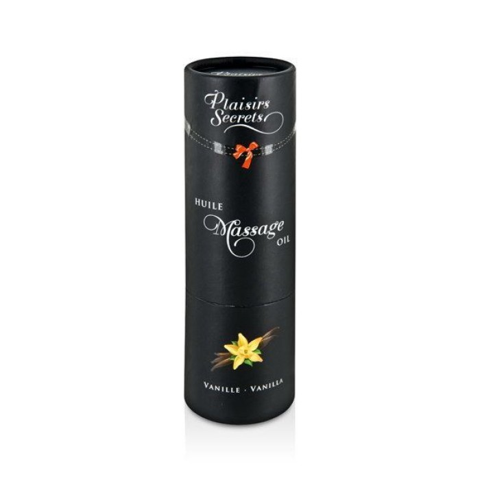 Массажное масло Plaisirs Secrets Vanilla (59 мл) с афродизиаками, съедобное, подарочная упаковка